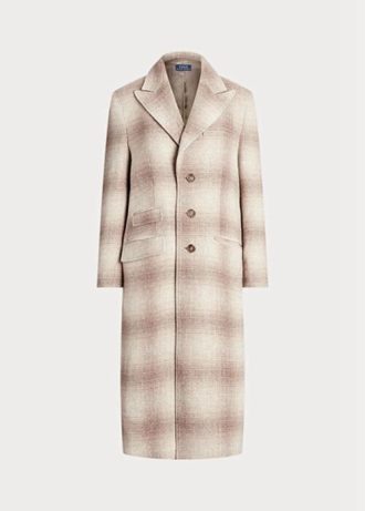 Brun Ralph Lauren Rutiga ullblandningsrockar för kvinnor