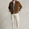 Brun Ralph Lauren Stretch Corduroy Trucker Jackor för män Brun Ralph Lauren Stretch Corduroy Trucker Jackor för män