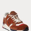 Brun Ralph Lauren Trackster för män 200 mocka & Mesh sneakers Brun Ralph Lauren Trackster för män 200 mocka & Mesh sneakers