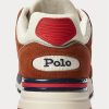 Brun Ralph Lauren Trackster för män 200 mocka & Mesh sneakers Brun Ralph Lauren Trackster för män 200 mocka & Mesh sneakers