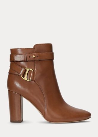 Bruna dam Ralph Lauren Madelyn Burnished läderboots