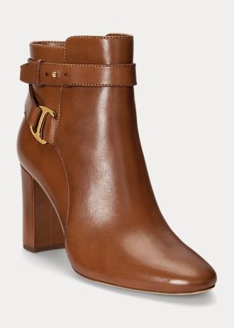 Bruna dam Ralph Lauren Madelyn Burnished läderboots