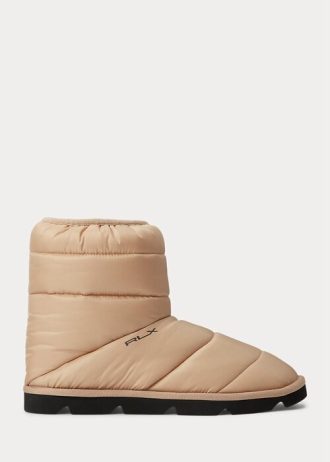 Bruna damskor med Ralph Lauren-logotyp Quiltedie