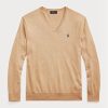 Bruna mäns Ralph Lauren Slim Fit Tröja med texturerad bomull Bruna mäns Ralph Lauren Slim Fit Tröja med texturerad bomull