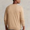 Bruna mäns Ralph Lauren Slim Fit Tröja med texturerad bomull Bruna mäns Ralph Lauren Slim Fit Tröja med texturerad bomull
