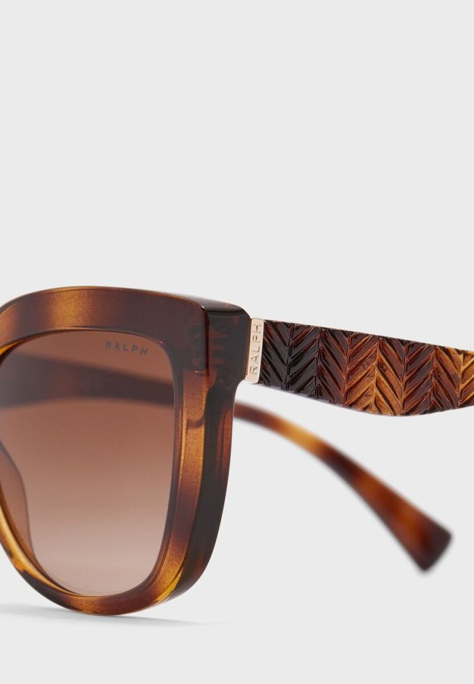 Bruna Ralph Lauren 0Ra5254 Butterfly Solglasögon för kvinnor