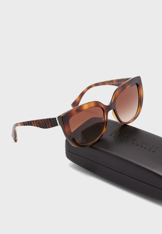 Bruna Ralph Lauren 0Ra5254 Butterfly Solglasögon för kvinnor