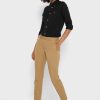 Bruna Ralph Lauren byxor med hög midja för kvinnor Bruna Ralph Lauren byxor med hög midja för kvinnor