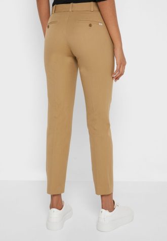 Bruna Ralph Lauren byxor med hög midja för kvinnor