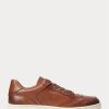 Bruna Ralph Lauren Court lädersneakers för män Bruna Ralph Lauren Court lädersneakers för män