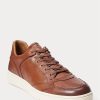Bruna Ralph Lauren Court lädersneakers för män Bruna Ralph Lauren Court lädersneakers för män