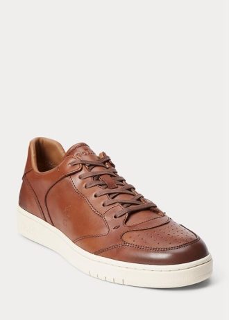 Bruna Ralph Lauren Court lädersneakers för män