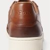 Bruna Ralph Lauren Court lädersneakers för män Bruna Ralph Lauren Court lädersneakers för män