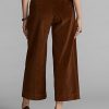 Bruna Ralph Lauren Cropped Corduroy vidbensbyxor för kvinnor Bruna Ralph Lauren Cropped Corduroy vidbensbyxor för kvinnor