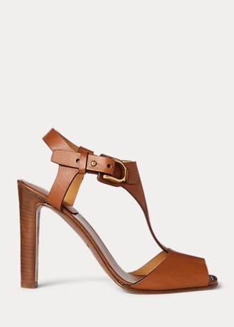 Bruna Ralph Lauren Emilie Welington sandaler i kalvskinn för kvinnor