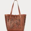 Bruna Ralph Lauren handverktygsväskor i läder för kvinnor Bruna Ralph Lauren handverktygsväskor i läder för kvinnor