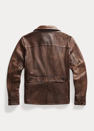 Bruna Ralph Lauren läderbilkappor för män