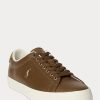 Bruna Ralph Lauren Longwood lädersneakers för män