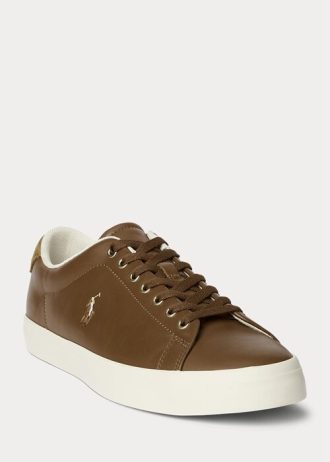 Bruna Ralph Lauren Longwood lädersneakers för män