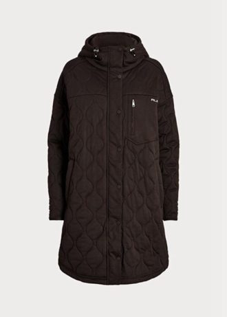 Bruna Ralph Lauren Oversize quiltade huvkappor för kvinnor