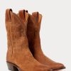 Bruna Ralph Lauren Plainview Cowboystövlar i mocka för män Bruna Ralph Lauren Plainview Cowboystövlar i mocka för män