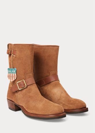 Bruna Ralph Lauren Roughout Mockastövlar för män