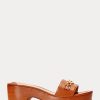 Bruna Ralph Lauren Roxanne Nappa lädersandaler för kvinnor Bruna Ralph Lauren Roxanne Nappa lädersandaler för kvinnor