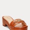 Bruna Ralph Lauren Roxanne Nappa lädersandaler för kvinnor Bruna Ralph Lauren Roxanne Nappa lädersandaler för kvinnor