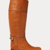 Bruna Ralph Lauren Sallen ridstövlar i kalvskinn för kvinnor Bruna Ralph Lauren Sallen ridstövlar i kalvskinn för kvinnor
