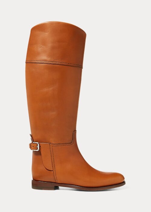 Bruna Ralph Lauren Sallen ridstövlar i kalvskinn för kvinnor Bruna Ralph Lauren Sallen ridstövlar i kalvskinn för kvinnor