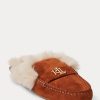 Bruna Ralph Lauren Savanah Fuskpäls-Trim Platta Mockaskor för kvinnor Bruna Ralph Lauren Savanah Fuskpäls-Trim Platta Mockaskor för kvinnor