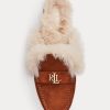 Bruna Ralph Lauren Savanah Fuskpäls-Trim Platta Mockaskor för kvinnor Bruna Ralph Lauren Savanah Fuskpäls-Trim Platta Mockaskor för kvinnor