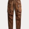 Bruna Ralph Lauren skinnbyxor i skinn för kvinnor Bruna Ralph Lauren skinnbyxor i skinn för kvinnor