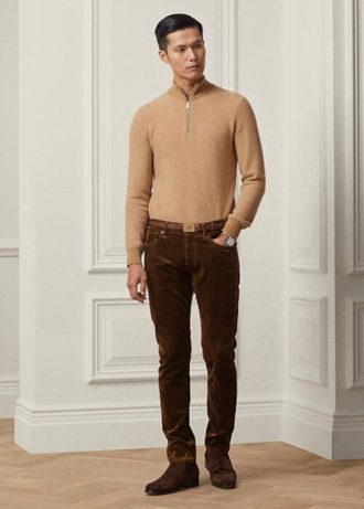 Bruna Ralph Lauren Slim Fit Stretch Velvet Jeans för män