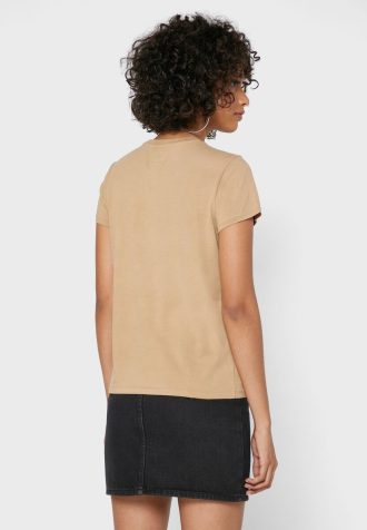 Bruna Ralph Lauren T-shirts med logotyp för kvinnor med rund hals