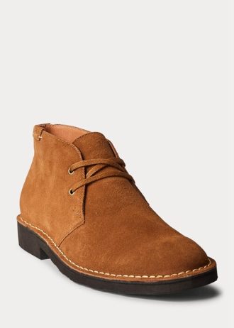 Bruna Ralph Lauren Talan Chukka-stövlar i mocka för män