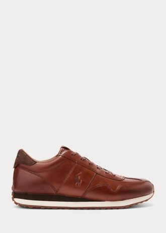 Bruna Ralph Lauren Train 85 lädersneakers för män