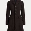 Bruna Ralph Lauren Tweed Fit-and-Flare kappor för kvinnor