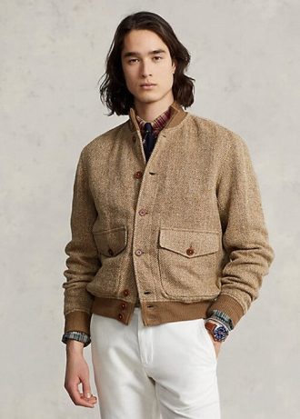 Bruna Ralph Lauren Tweedjackor i linneblandning för män