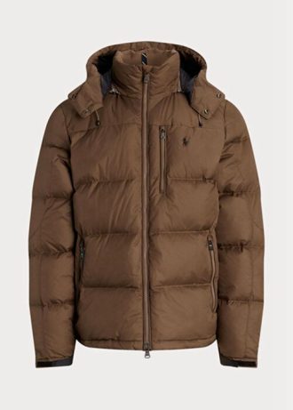 Bruna Ralph Lauren vattenavvisande dunjackor för män