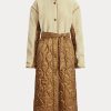 Bruna Ralph Lauren vattenavvisande hybridrockar med bälte för kvinnor