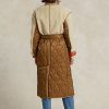 Bruna Ralph Lauren vattenavvisande hybridrockar med bälte för kvinnor