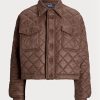 Bruna Ralph Lauren vattenavvisande quiltade jackor för kvinnor Bruna Ralph Lauren vattenavvisande quiltade jackor för kvinnor