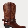Bruna Ralph Lauren Westernstövlar med dubb från kalvskinn för kvinnor Bruna Ralph Lauren Westernstövlar med dubb från kalvskinn för kvinnor