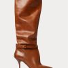 Bruna Ralph Lauren Zoe långa läderstövlar i kalvskinn Bruna Ralph Lauren Zoe långa läderstövlar i kalvskinn