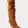 Bruna Ralph Lauren Zoe Tall Stövlar i mockad kalvskinn för kvinnor Bruna Ralph Lauren Zoe Tall Stövlar i mockad kalvskinn för kvinnor