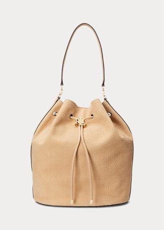 Buff Dam Ralph Lauren Nubuck Stor Andie Handväska