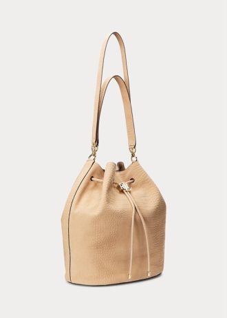 Buff Dam Ralph Lauren Nubuck Stor Andie Handväska
