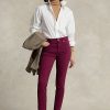 Burgundy Dam Ralph Lauren Tompkins Skinny Jeans i hög uppbyggnad Burgundy Dam Ralph Lauren Tompkins Skinny Jeans i hög uppbyggnad