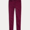 Burgundy Dam Ralph Lauren Tompkins Skinny Jeans i hög uppbyggnad Burgundy Dam Ralph Lauren Tompkins Skinny Jeans i hög uppbyggnad